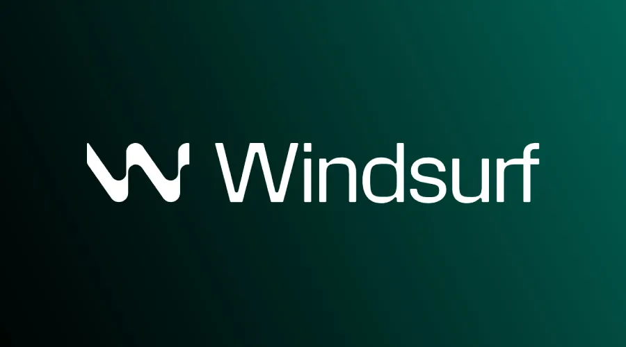 Windsurf wordmark logo on a gradient background